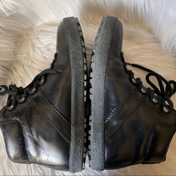 Moncler Men's Black Leather Hi-Top Sneaker Booties - Picture 16 of 16